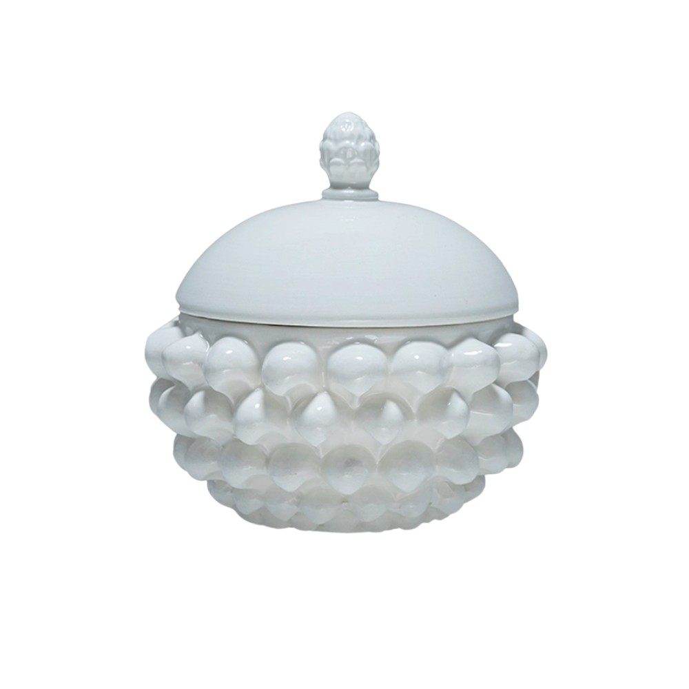 Centerpiece with Lid Pure White S