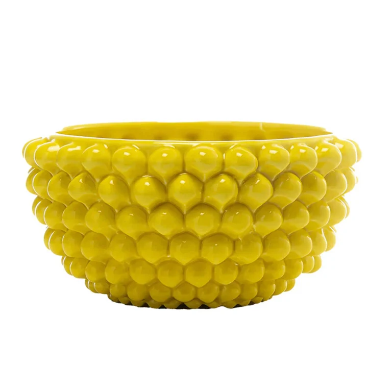 Centrotavola Giallo Medio in Ceramica di Caltagirone