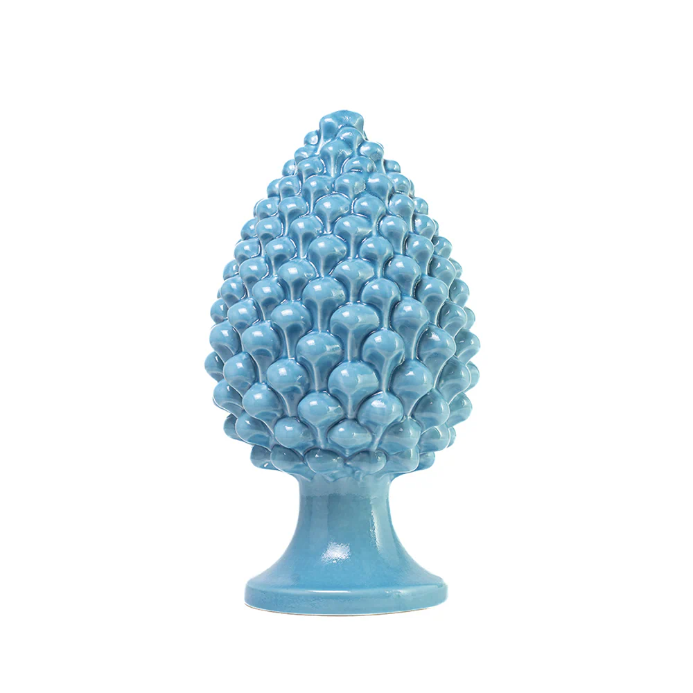 Pigna da 30 cm Azzurro in Ceramica di Caltagirone