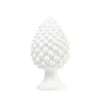 Pigna da 30 cm Bianco in Ceramica di Caltagirone