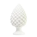 Pigna da 40 cm Bianco in Ceramica di Caltagirone