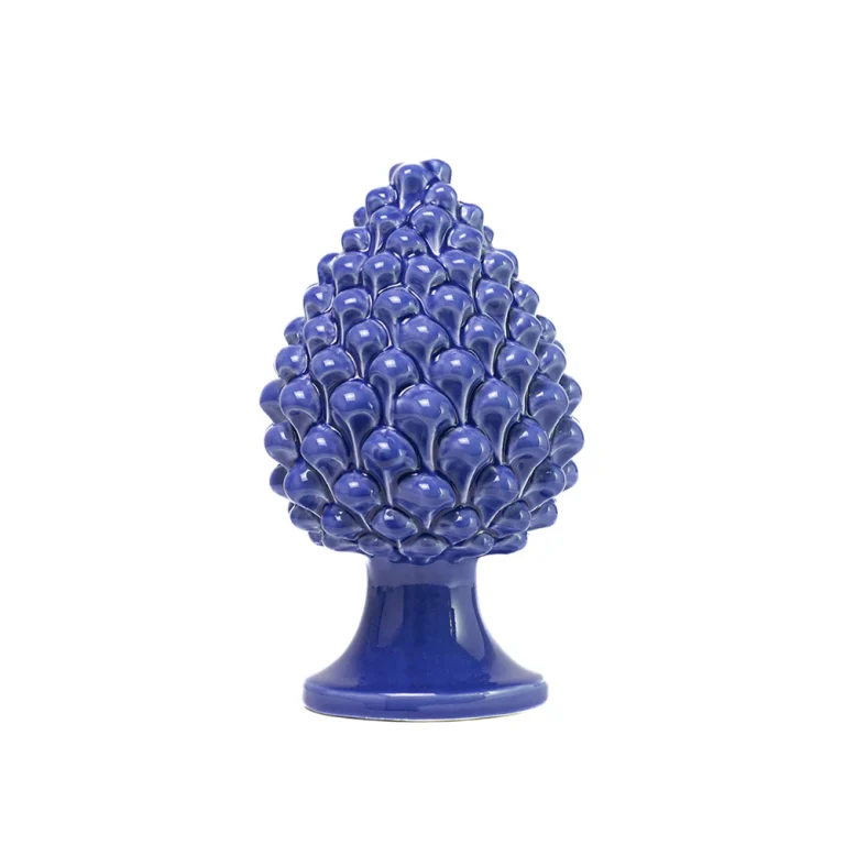 Pigna di Caltagirone artigianale Blu Royal media (M)