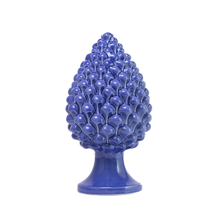 Pigna da 30 cm Blu royal in Ceramica di Caltagirone