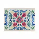 Tovaglietta in juta con disegno di una maiolica siciliana