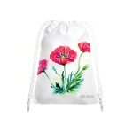 Zainetto con disegno di papaveri