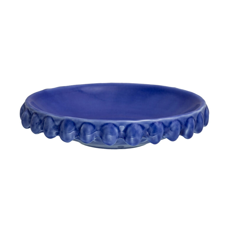 Svuotatasche in ceramica di Caltagirone Blu Royal M medio