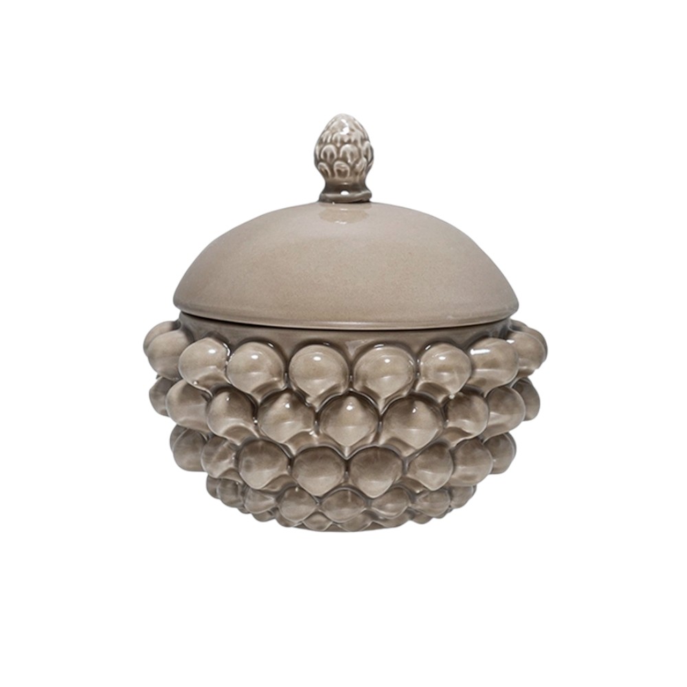 Centerpiece with Lid Sandy Taupe S