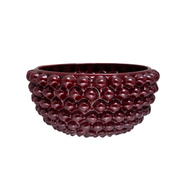 Centrotavola Rosso Borgogna M in ceramica di Caltagirone medio