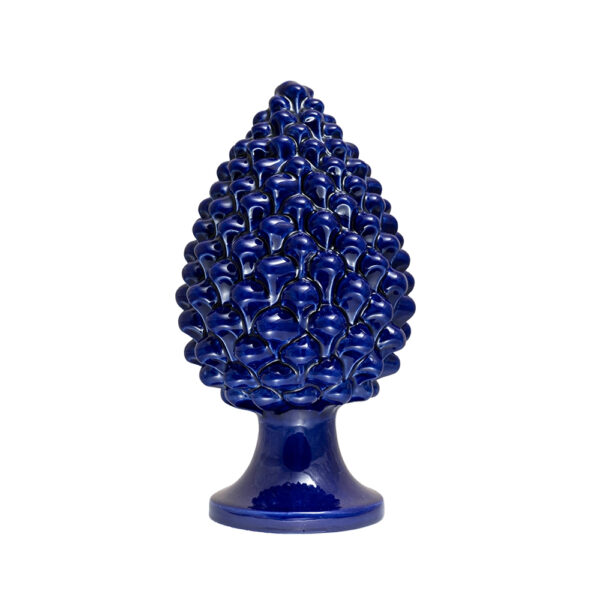 Pigna in ceramica di Caltagirone Blu Cobalto grande (L)