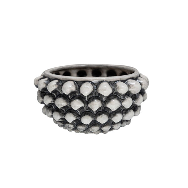 Centrotavola Grigio Fumé S in ceramica di Caltagirone piccolo