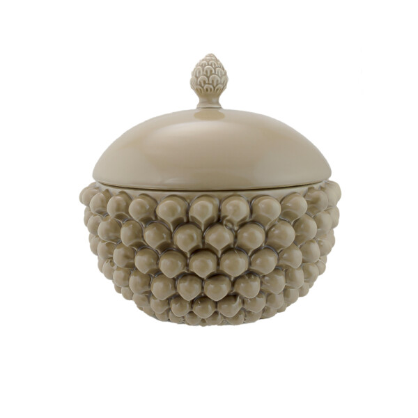 Centerpiece with Lid Sandy Taupe M
